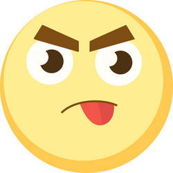 yellow emoji icon for app game ui or web design vector image