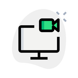 capturing and storing visual data on the monitor vector image