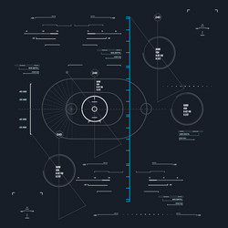 Futuristic UI Interface vector image