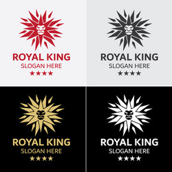 lion king star logo template Vector Image