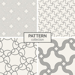 set of four seamless patterns vector image