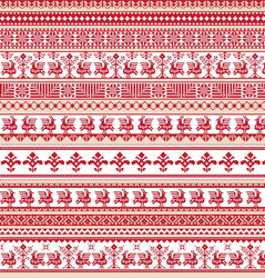 set of different repeating scroll borders vector image