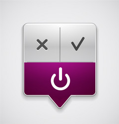 start power button ui icon design on off symbol vector image