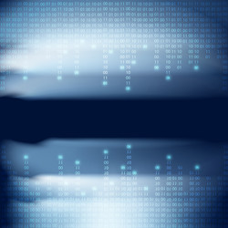 stream of binary code vector image