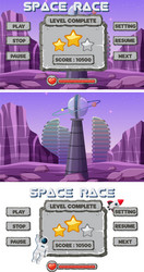 a game background template with elements vector image