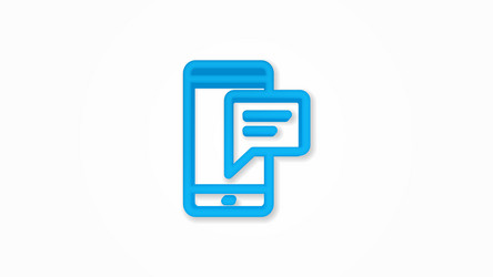 message on smartphone mobile phone realistic icon vector image