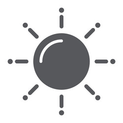 sun glyph icon weather and climate sunny sign vector