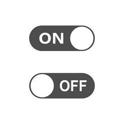 switch on or off toggle to enable disable vector image