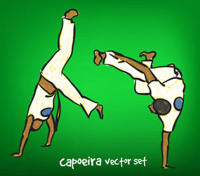 Capoeira set vector