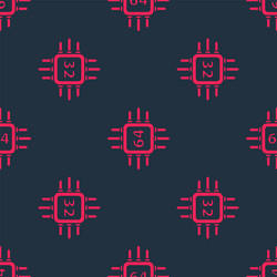 set processor with microcircuits cpu vector image