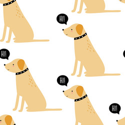 Textured dogs pattern Royalty Free Vector Image
