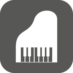 Piano icon music and pianist musician vector