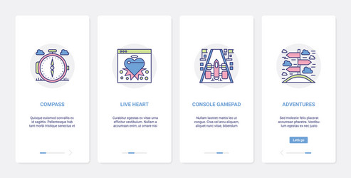 video adventure digital game object ui ux vector image