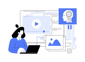 ai-powered visual content creation abstract vector image