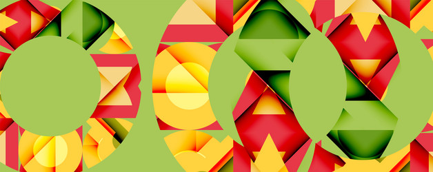 abstract geometric shapes form circular patterns vector image