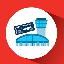 Airport terminal design vector