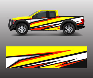 Dynamic Car Wrap Stripes Vector Image