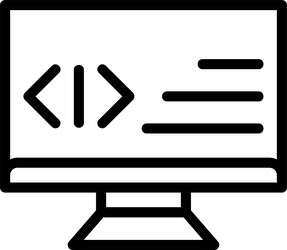 programming linear style icon design vector image