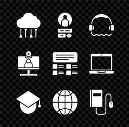 set network cloud connection create account vector image