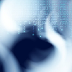 stream of binary code vector image