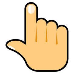 Hand touch icon pointer click mouse cursor simple Vector Image