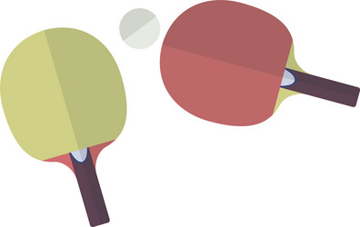 Table tennis rockets ball ping pong Royalty Free Vector