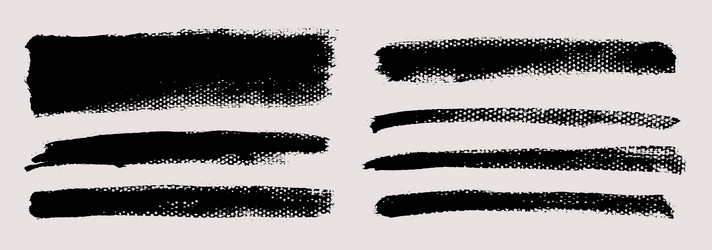 brush strokes painted rectangles set vector image