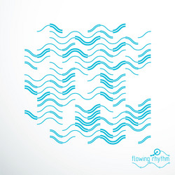 flowing rhythm abstract wave lines background vector image