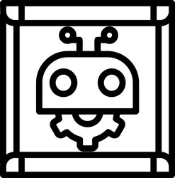 robotics linear style icon design vector image