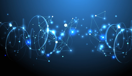 template for science and technology presentation vector image