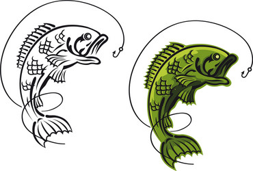 Carp Fishing Symbol - Isolated Vector Image