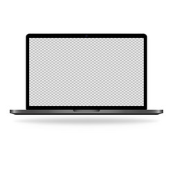 notebook with transparent screen isolated icon vector image