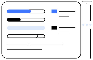 progress bars and checklist design for workflow vector image