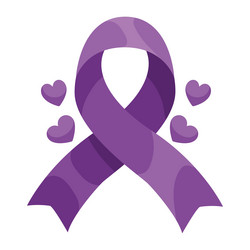 Rett syndrome purple ribbon vector