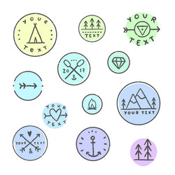 set of hipater badges vector