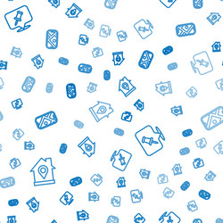 set line location with house push pin and city vector image