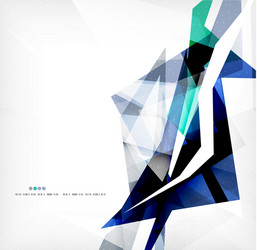 angular geometric color shapes vector image