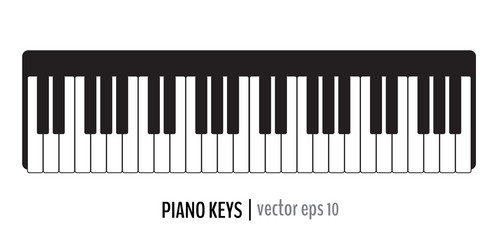 classic piano keys vector