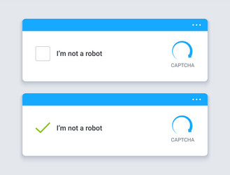 not robot captcha test image obstacle vector image