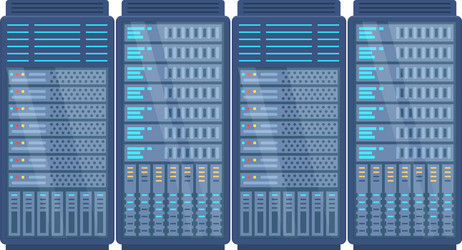 server rack network station database hosting vector image