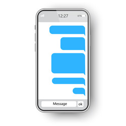 realistic phone messages internet network screen vector image