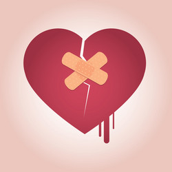 Broken heart heartbreak Royalty Free Vector Image