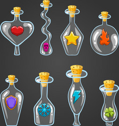 big set with different magic elixir vector image