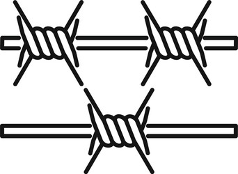 Prison spike wire icon simple style Royalty Free Vector