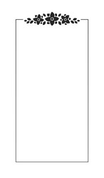 Floral botanical frame template rectangular Vector Image