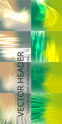 set of abstract technology web banner vector image