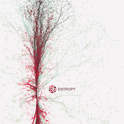 point explode array with dynamic emitted particles vector image