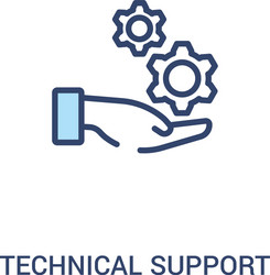 Technical support concept 2 colored icon simple vector