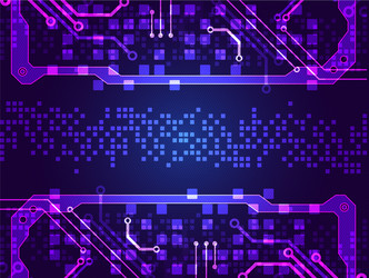 abstract technology circuit board communication vector