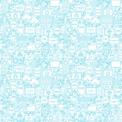 Coding Line Art Pattern vector image